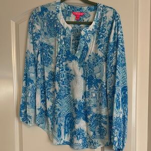 Lilly Pulitzer Blue Printed Women's Top